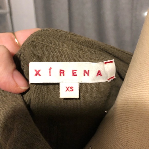 Xirena army green Peplum top - xs - Picture 3 of 3